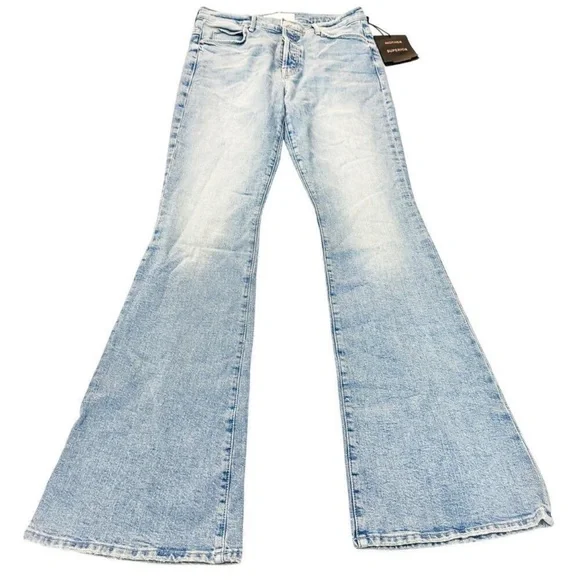 MOTHER Stunner Cruiser Light Blue Vintage-Inspired Denim Jeans - Picture 6 of 9